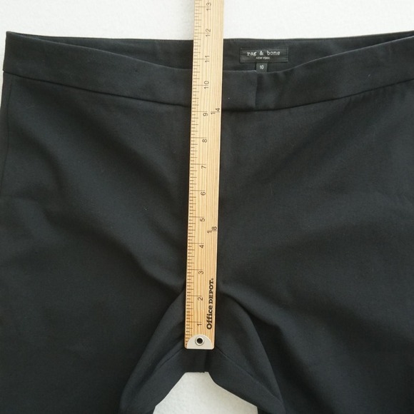 Rag & Bone Womens Black Skinny Leg Zip Ankle Cuff Pants Trousers Size 10 - Picture 8 of 12